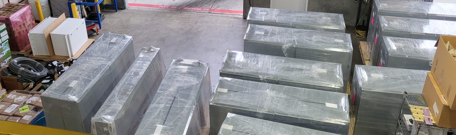 Camera power cabinets on shipping day
